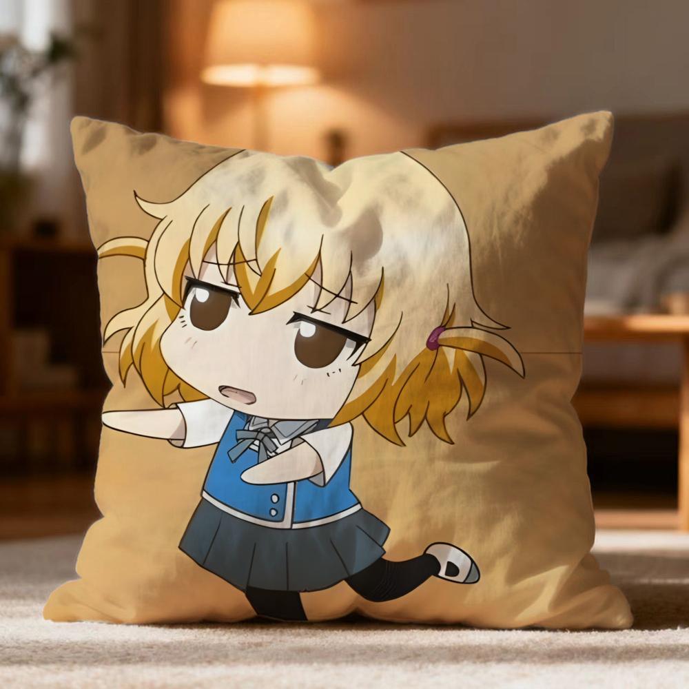 Anime D-Frag Cushion Cover Soft Washable Pillow Case Multi-Scene For Couch Bed Travel Office Use