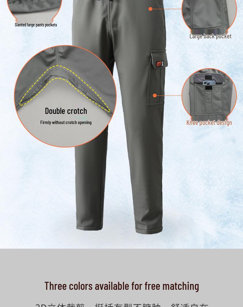Winter Velvet Ski Suit: Water-Repellent, Windproof, Warm Workwear for Outdoor Cold Protection