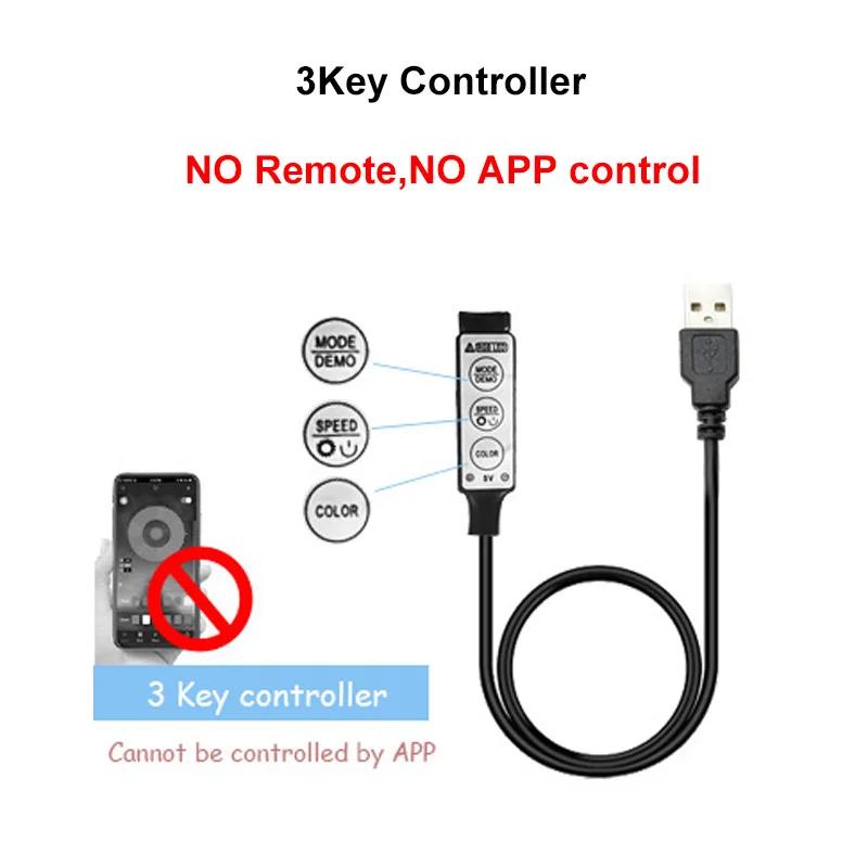 USB Bluetooth WIFI LED Strip RGB Controller IR Remote Dimmer Music Phone APP Control Brightness Adjust for 5050 2835 Tape Light