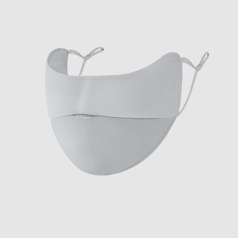 

Солнцезащитная маска Ice Silk для женщин и мужчин, для занятий спортом на открытом воздухе, для велоспорта, дышащая, моющаяся, многоразовая, двухслойная, защита от ультрафиолета, защита лица от солнца серый