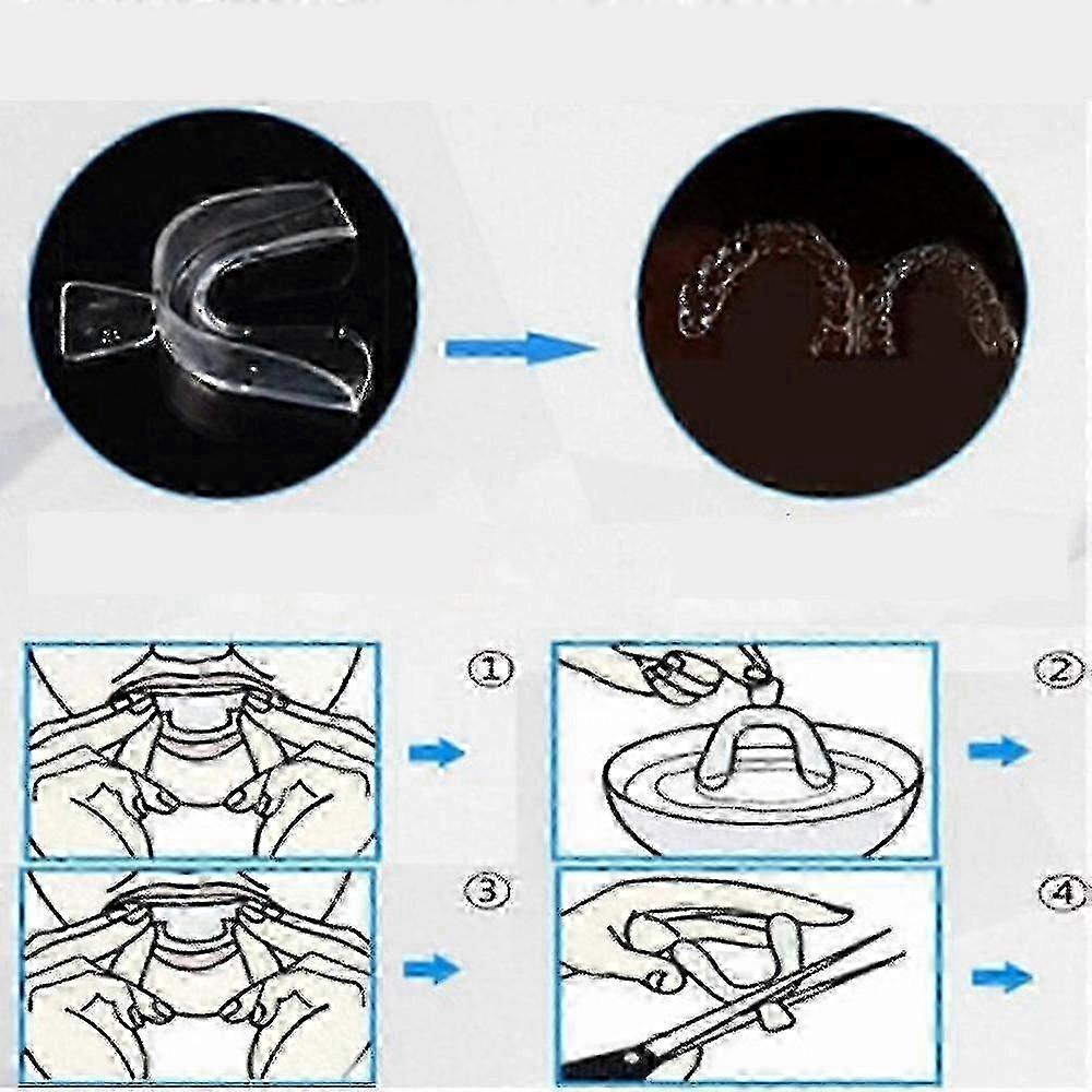 2 Pcs Invisible Orthodontic Braces with Thermoforming Mouthguard, Teeth Trays & Oral Hygiene Tools