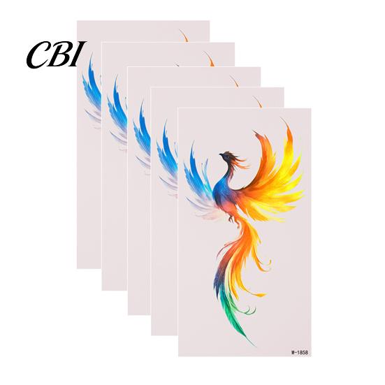 Temporary Body Art Decals 5 Sheets Butterfly Tattoo Stickers, Waterproof Flower Tattoos, Colorful Removable Stickers Face Tattoos for Parties