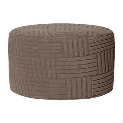 Fußhockerbezug, Fußstütze Rund Stretch Ottoman Überzug für Schlafzimmer, Wohnzimmer