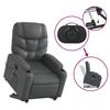 Massage Recliner with Rising Aid Grey Faux Leather