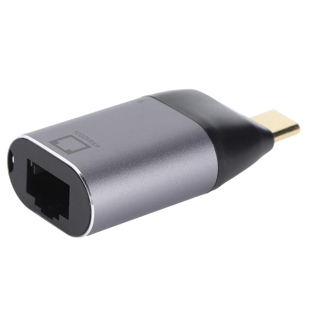 TypeC Male to RJ45 Female Adapter Portable TypeC to RJ45 Adapter Compatible for Windows Android OS X