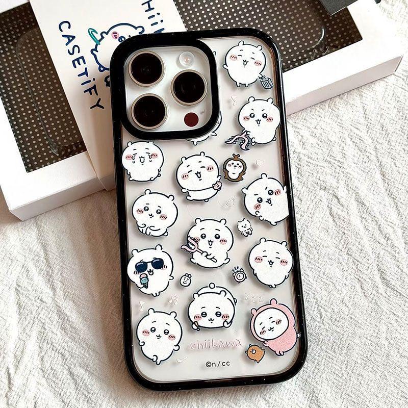 

Jiji Usachi Black Border Case for iPhone 15/16/17 Pro Max, iPhone 13/14 - New Model, Hard Shell iPhone 15 Plus