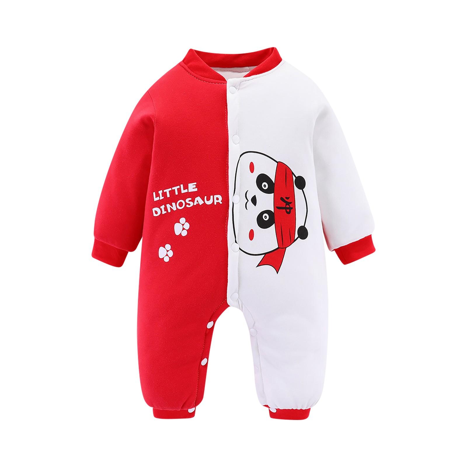 

Комбинезон с капюшоном и вышивкой для новорожденных мальчиков и девочек, теплая одежда 80 красный