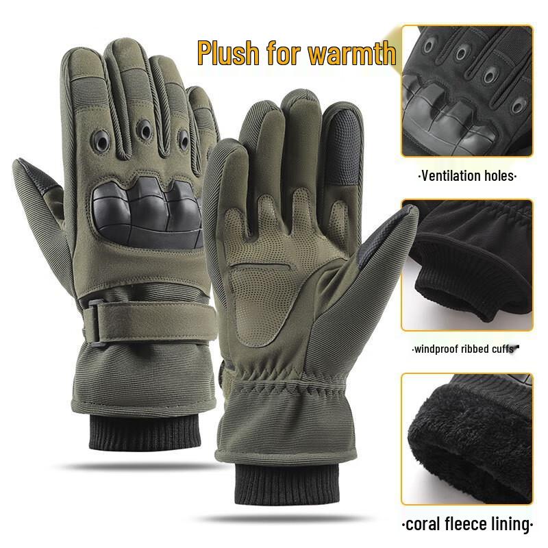 Xunling Winter Cycling Fleece-lined Softshell Gloves