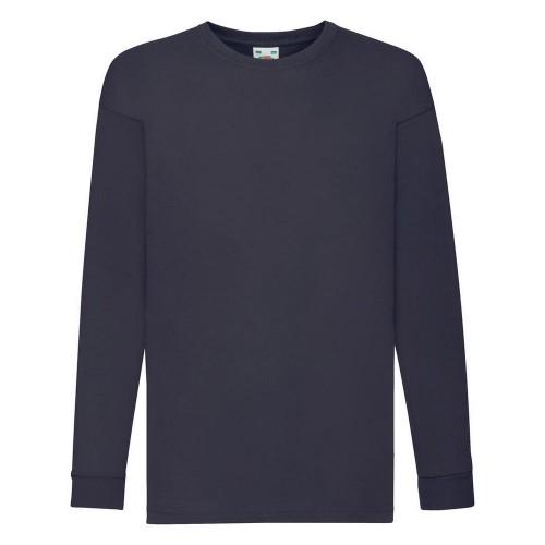 Fruit Of The Loom Childrens/Kids Valueweight Plain Long-Sleeved T-Shirt