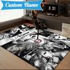 Custom Name Bold Fashion Lady-Gaga Rug Game Carpet, Floor Mat for Bedroom Living Room Entryway Rug, Home Decor Idea Gift for Christmas birthday