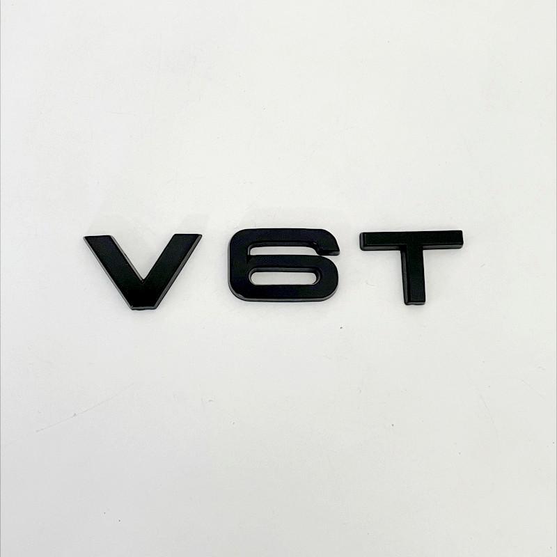 3D Metal V6T V8T Side Fender Emblem Tail Trunk Logo Badge Sticker Car Styling For 2s A3 A4 A5 A6 A7 A8 S3 S4 S5 S6 Q3 Q5 Q7A1