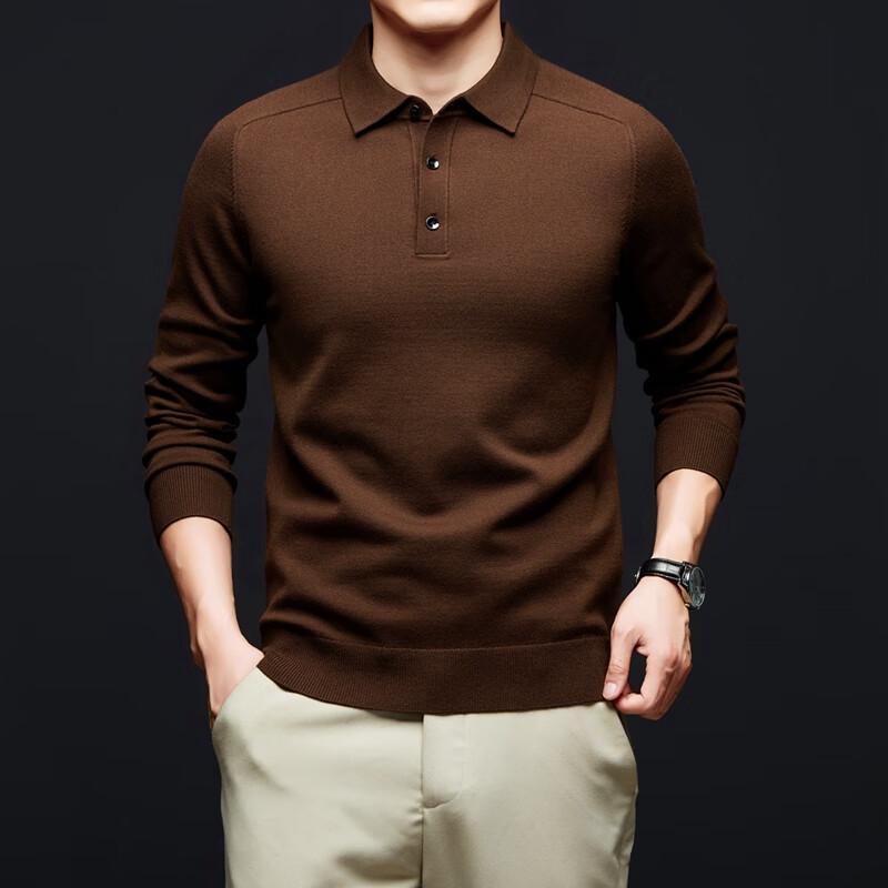 Men's Casual Polo Neck Knit Sweater