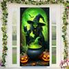 Halloween Party Banner Backdrop Horror Killer Creepy Scary Zombie Nun Terror Ghost Theme Decorations Decor for Front Door