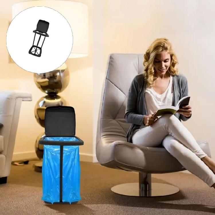 Müllbeutelständer Teleskopischer Müllhalter Abfallaufbewahrungsrahmen mit Deckel für den Außen- und Heimgebrauch Einfach zu bedienen