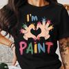 I Love To Finger Paint I'm Paint Funny Artist Painter S Men Women Cotton Tee Y2k Top Aesthetic