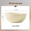 Embossed Truffle White Ceramic Soup Bowl