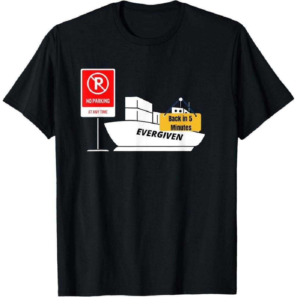 Ever Given blocked Suez Canal Funny Meme T-Shirt XXXXXL чёрный