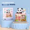 LEGO-kompatibel Panda Kaffebar Mikroklosser: Pedagogisk Byggeklossleke for Barn