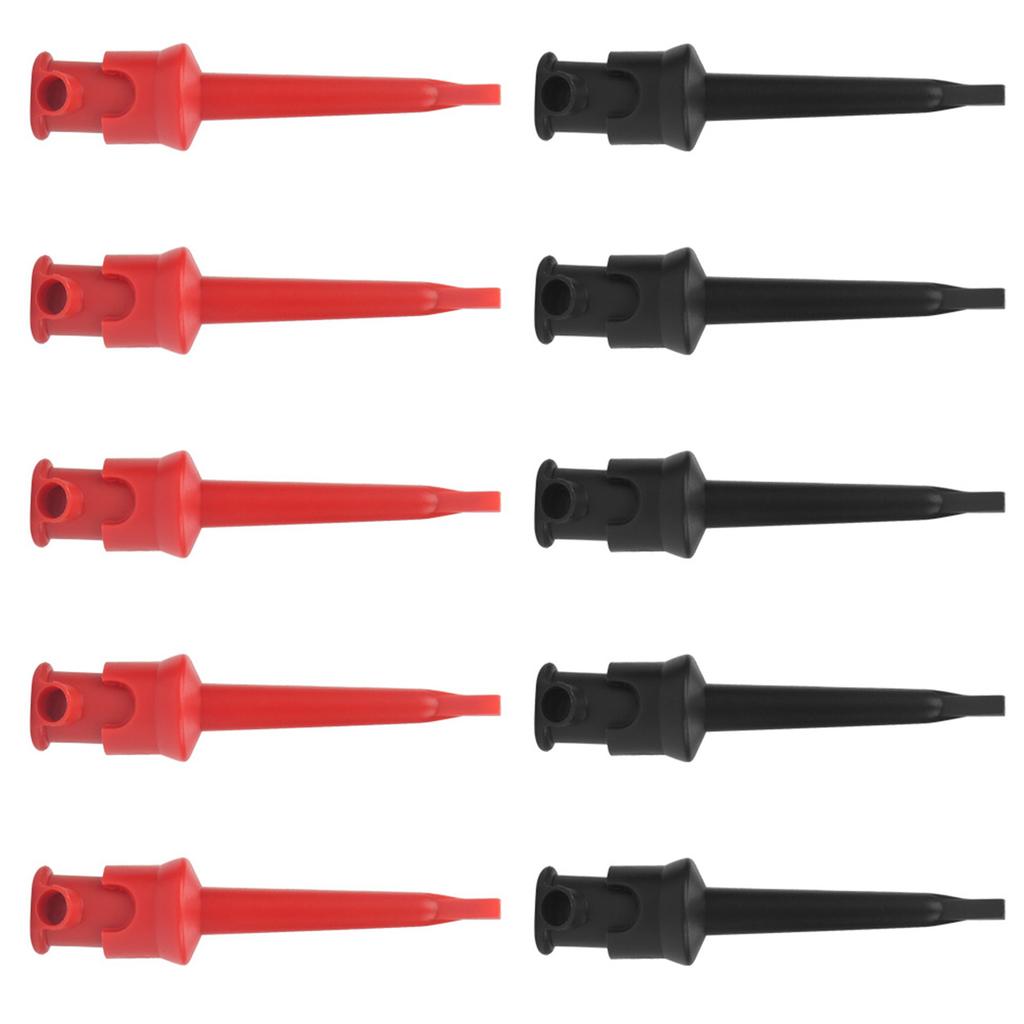 10pcs P5002 Multimeter Test Hook   Grabbers for SMt SMD IC D20 Cable Welding (Black&Red)