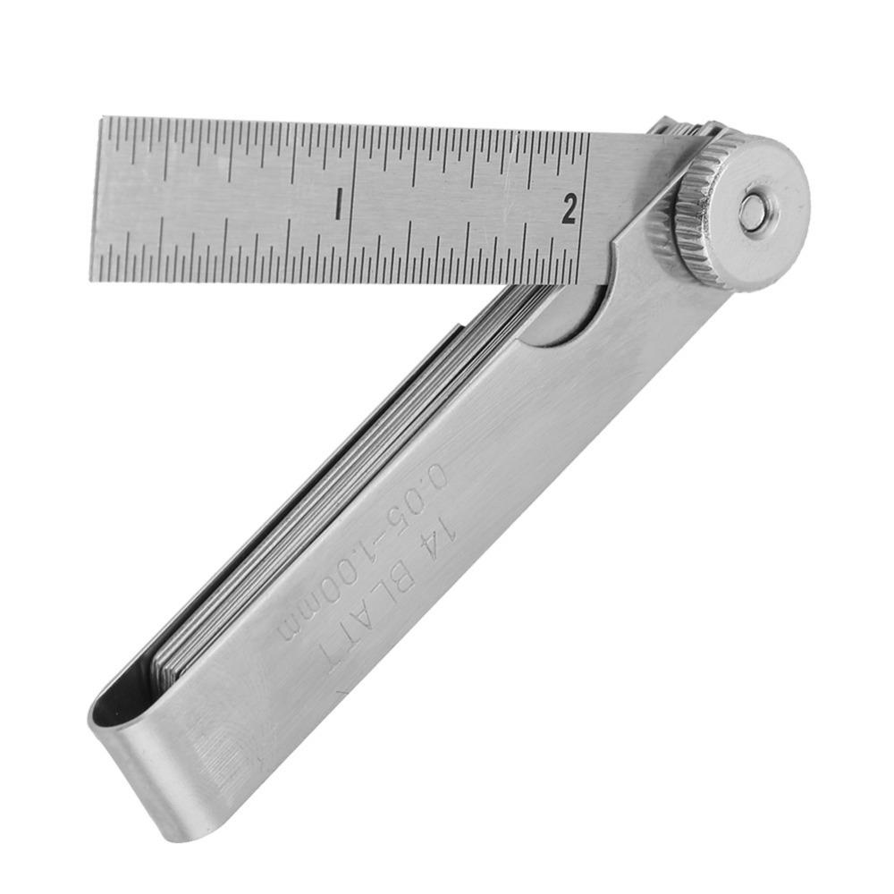 75mm Length Thickness Gauge Ruler 0.05-1.00mm Range Gap Measuring Tool Automotive Use