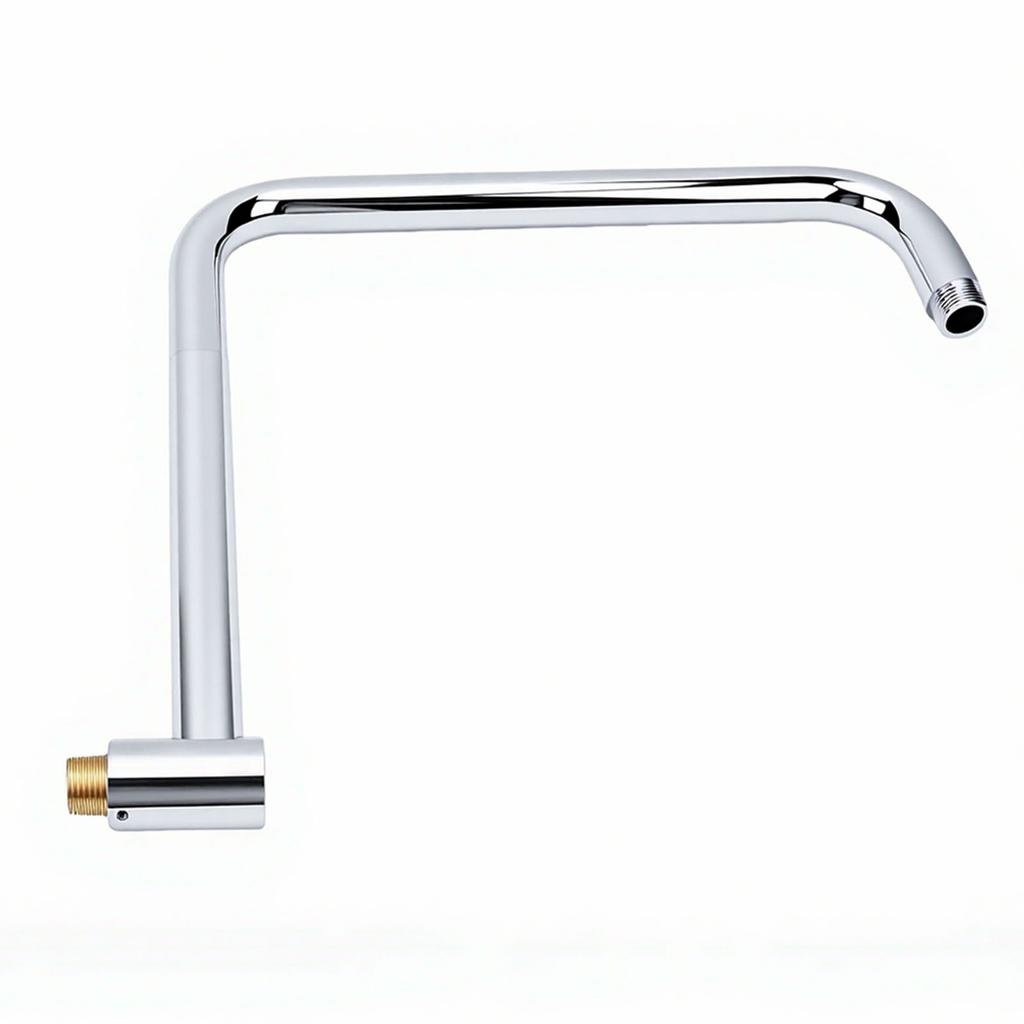 S Shaped Shower Arm 360 degrees Rotating Stainless Steel Shower Extender Arm with Flange for Bathroom Accessory