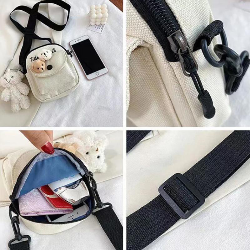 Bags For Women Fashion Mini Shoulder Messenger Bags Female Simple Street Crossbody Canvas Bag Mountaineering Bag Christmas Gifts