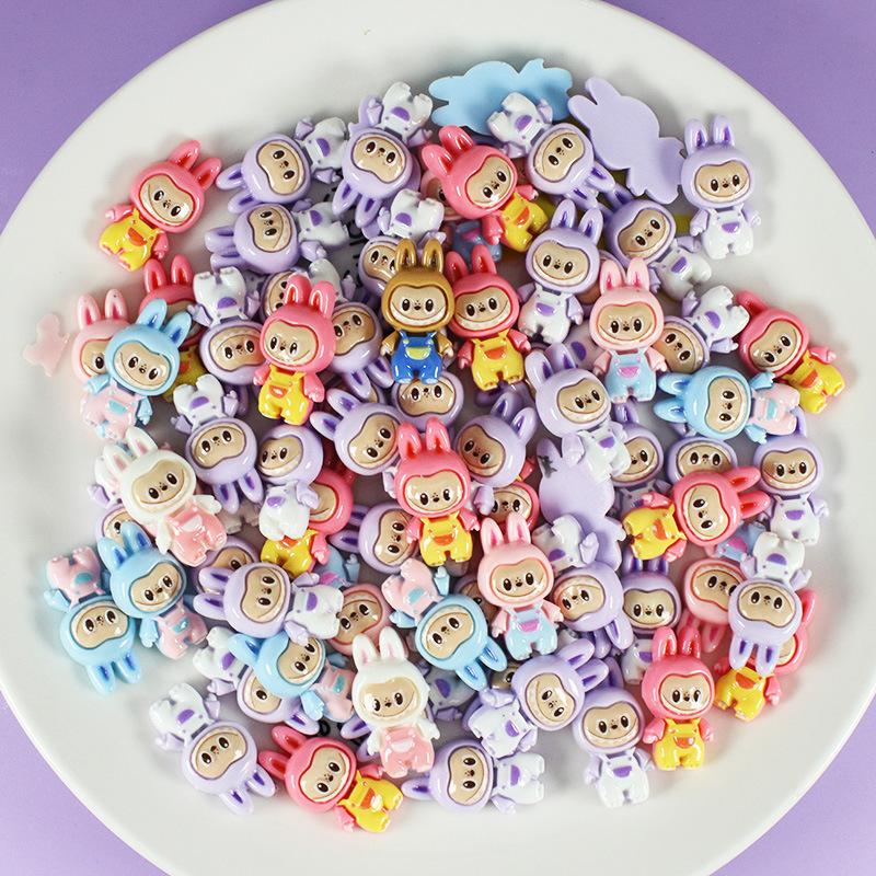 

30/50 шт. Смешанная загрузка Мультяшный холст Эльф Крем-клей Смола Аксессуары Сделай сам Заколка для волос Аксессуары для волос SMT Аксессуары для чехла телефона 30pcs