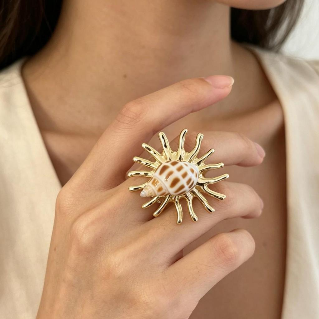 Bohemian Meeres-Metall-Einsiedlerkrebs Verstellbarer Ring - Vintage Europäischer & Amerikanischer Stil 2026