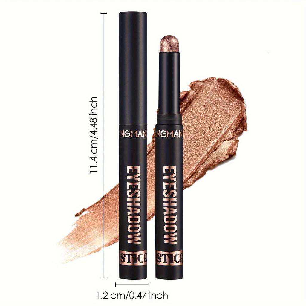 8-Color Eye Shadow Stick Long-Lasting Waterproof Cream To Powder Shimmer Glitter Eyeshadow Pigmentation Makeup Eyeshadow Pencil for Music Festival