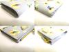 Authentic PRADA Light Blue Leather Flower Motif Bifold Wallet Compact Wallet #b268  Open box