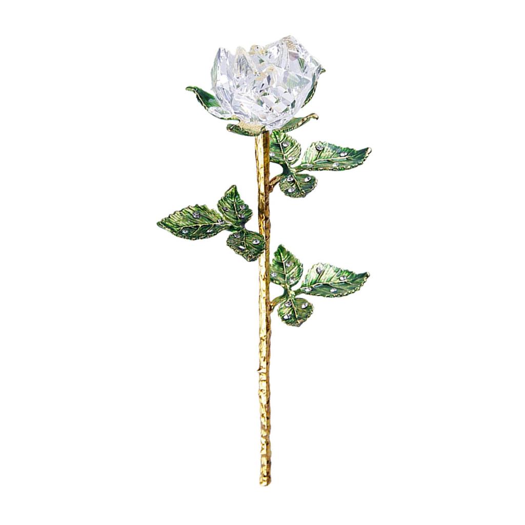 Graceful Flower Ornament Collectible Birthday Desktop Decoration Tabletop Adornment Gift for Anniversary Valentine Day Wedding
