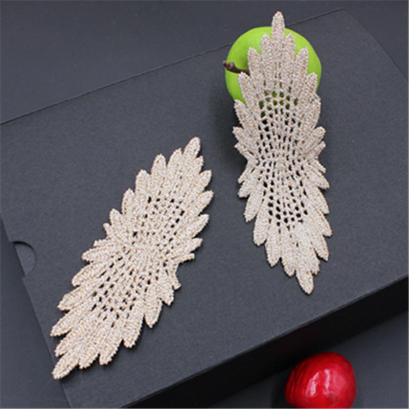 Gold and Silver Thread Lace Applique Pad - Accessory Components In Stock