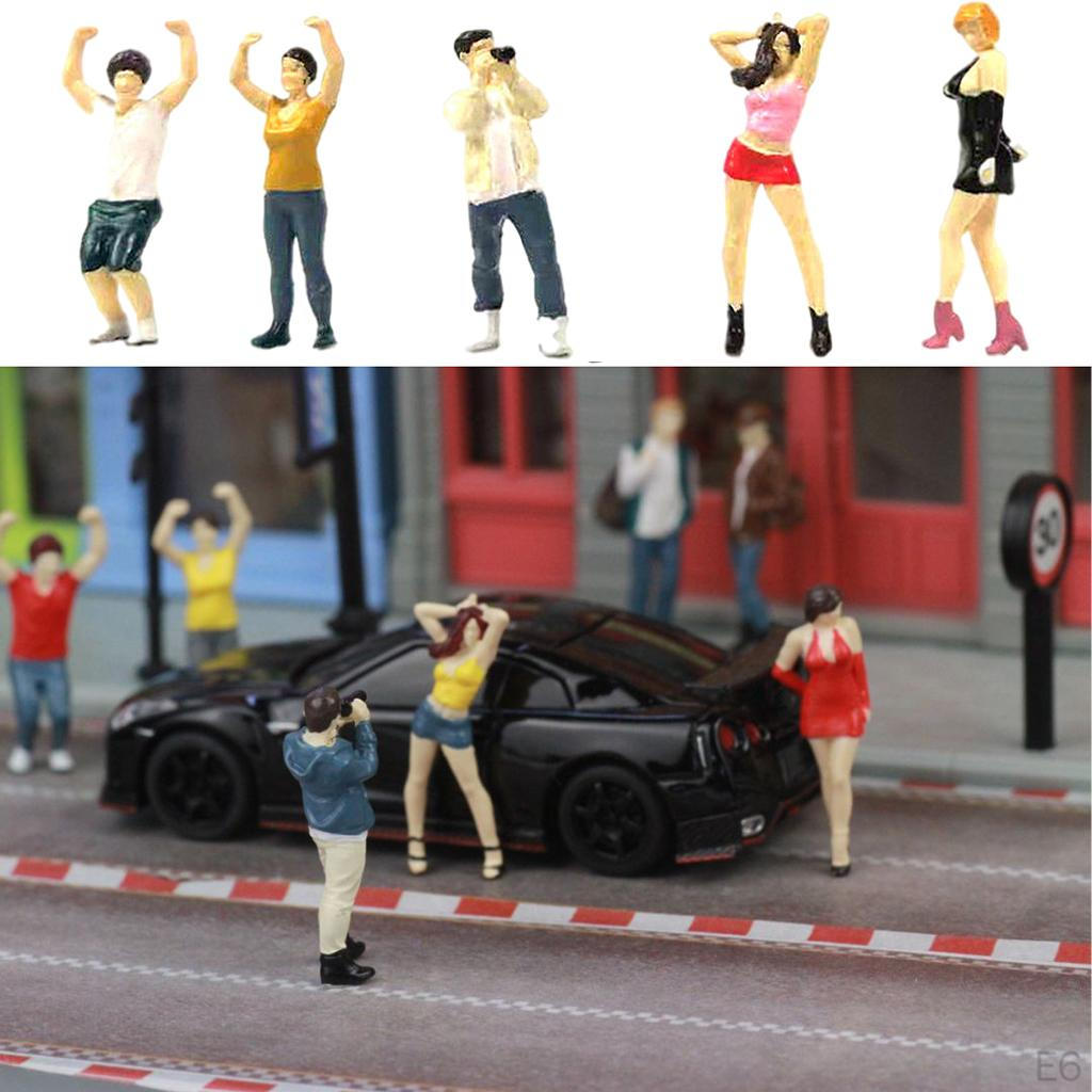 1/64 Hand Painted Miniature Scenario People Figures Men Women Dolls Toys
