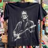 Koszulka z Gitarą Frankenstein, Koszulka Muzyczna z Potworem Horrorowym, Koszulka Unisex na Halloween z Gitarą