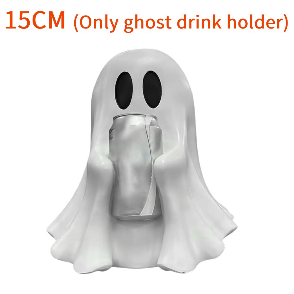 

Halloween Ghost Can Holder Cute Resin Ghost Drink Holder Stand Funny Party Accessories Halloween Decor Spooky Home Desktop Decor