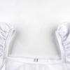 Spring Comfortable Women Unique Design Square Color Solid Color Charming Sense  Shirts Puff Sleeve Tops