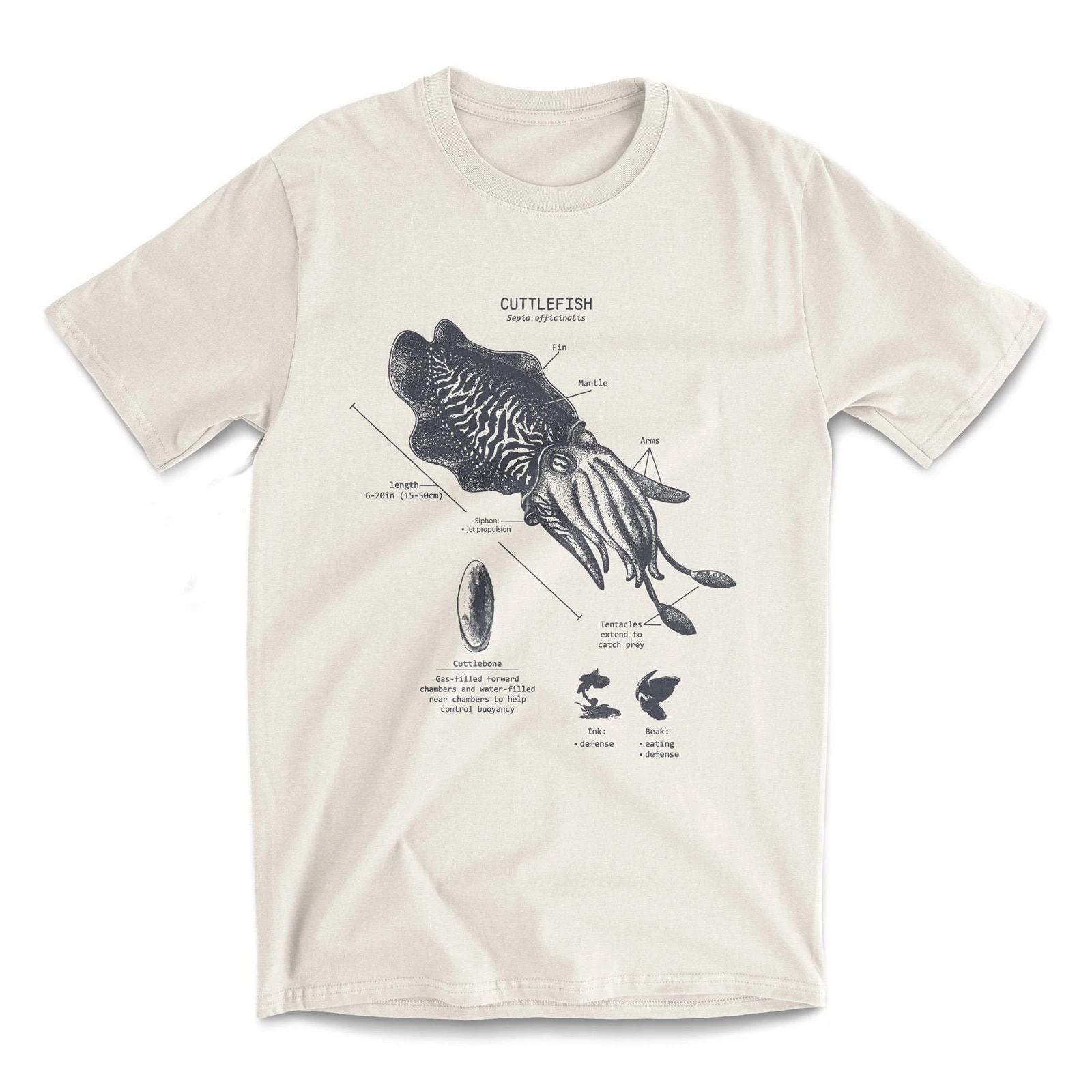 

Anatomy of Cuttlefish T-Shirt New 100% Cotton Short Sleeve O-Neck T-shirt Casual Mens Top - Men s Summer Cotton Graphic Tee S разноцветный