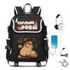 Kapibara Schoolbag Large Capacity Cute Junior High School Students Durable Lightweight Backpack Men and Women
