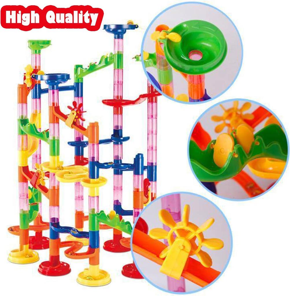 Marble Run Ra Track Building Blocks Kids 3D Maze Ball Roll Toy DIY Marble Run Ra Coaster Set 80/105/109/133pc Christmas Gift