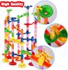 Marble Run Ra Track Building Blocks Kids 3D Maze Ball Roll Toy DIY Marble Run Ra Coaster Set 80/105/109/133pc Christmas Gift