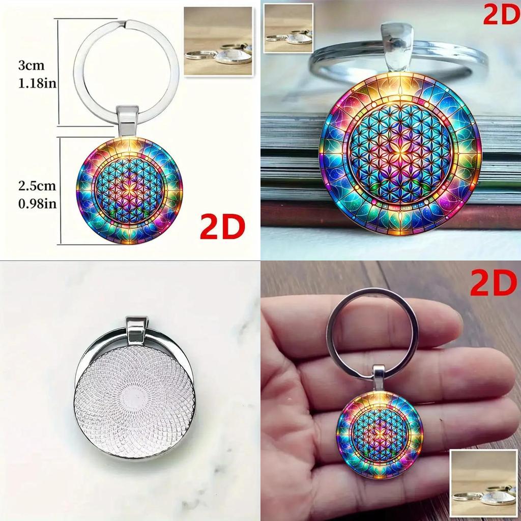 Kaleidoscope Keychain Jewelry Zinc Alloy Multifunctional Gift For Family Friends
