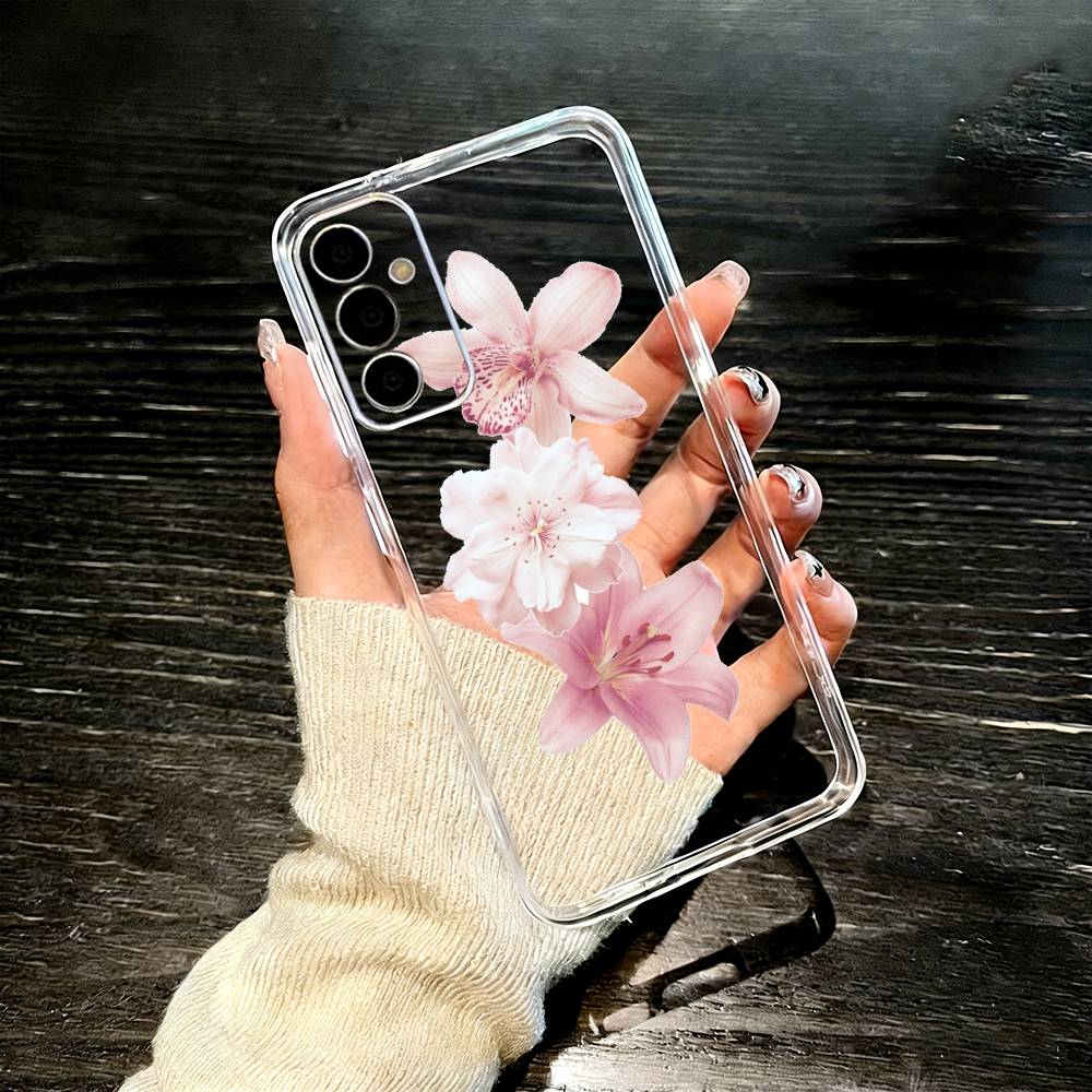 Cherry Blossom Limited Phone Case For SamsungA10,12,20,21S,30,31,40,50,51,52,70,71 Transparent Cover Samsung a30 a20