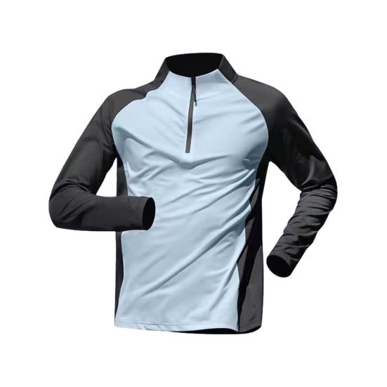 Men’s Active Quick Dry Summer Wear Casual Long Sleeve Shirts Half-zip