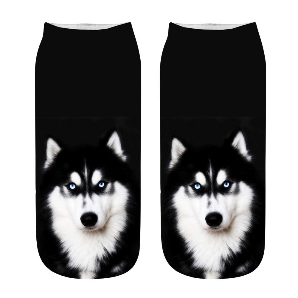 Popular Funny Unisex Short Socks 3D Dog Printed Anklet Socks Casual Socks
