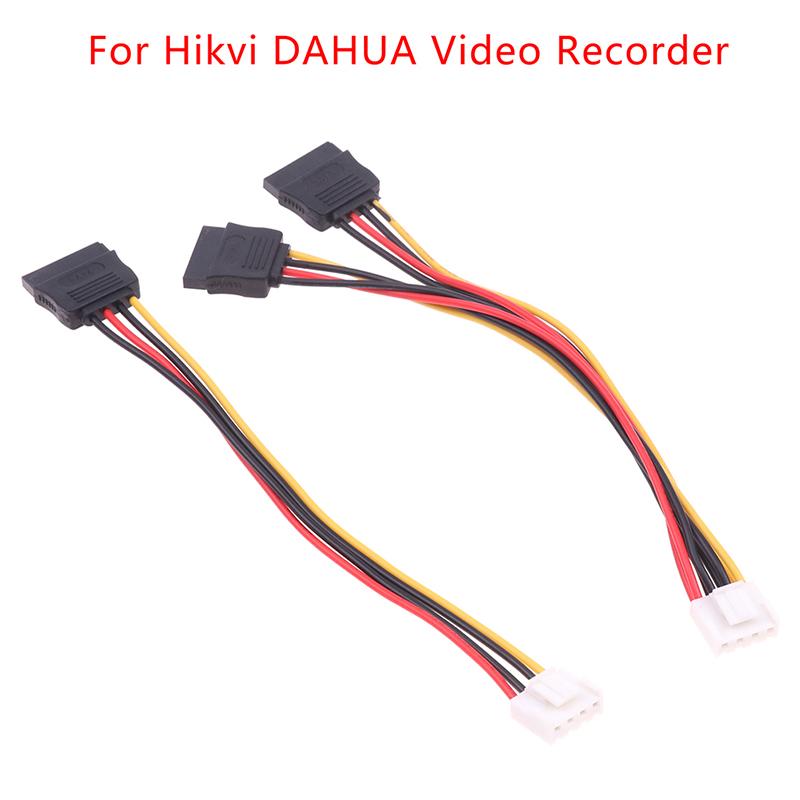 4Pin To 1 Or 2-Port Sata Power Cable For Hikvision Dahua Mini Vcr Recorder 25Cm
