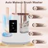Electric Makeup Brush Cleaner Machine with Makeup Brush Dryer Automatic Cosmetic Brushes Cleaner Tool for Beauty Makeup Brush