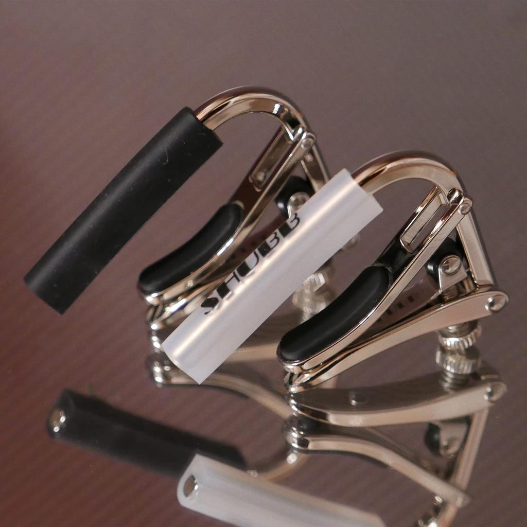 SHUBB Kapodaster do Gitary Oficjalny Standardowy Kapodaster Nikiel Klarowny C1/C (Przezroczysty rękaw)