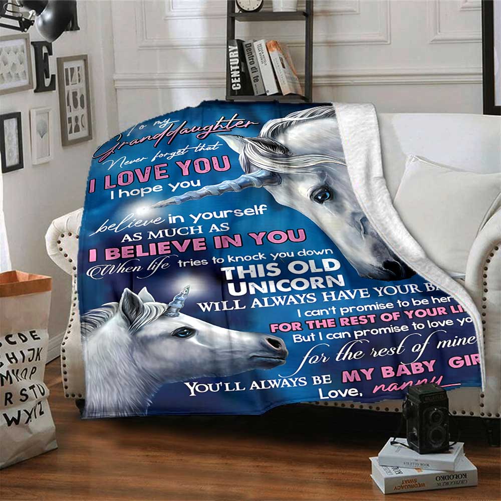 Granddaughter'S Special Birthday Cozy Blanket Comfortable ure for Sofa Couch Office Bed Picnics Four Seasons Multipurpose Modern Ideal Day Y34