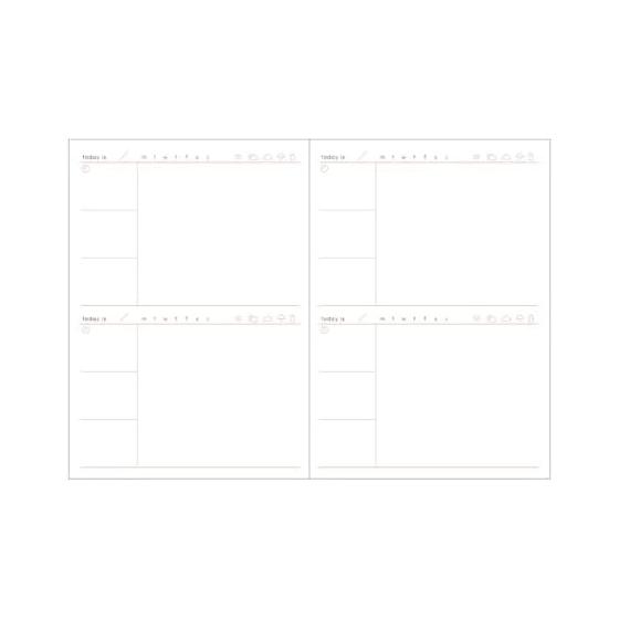 Notebook Schedule Book Date Free 2 Days 1 Page A6 Exact Size Date Free Weekly Schedule Refill Marks CDR-HYD-RFL