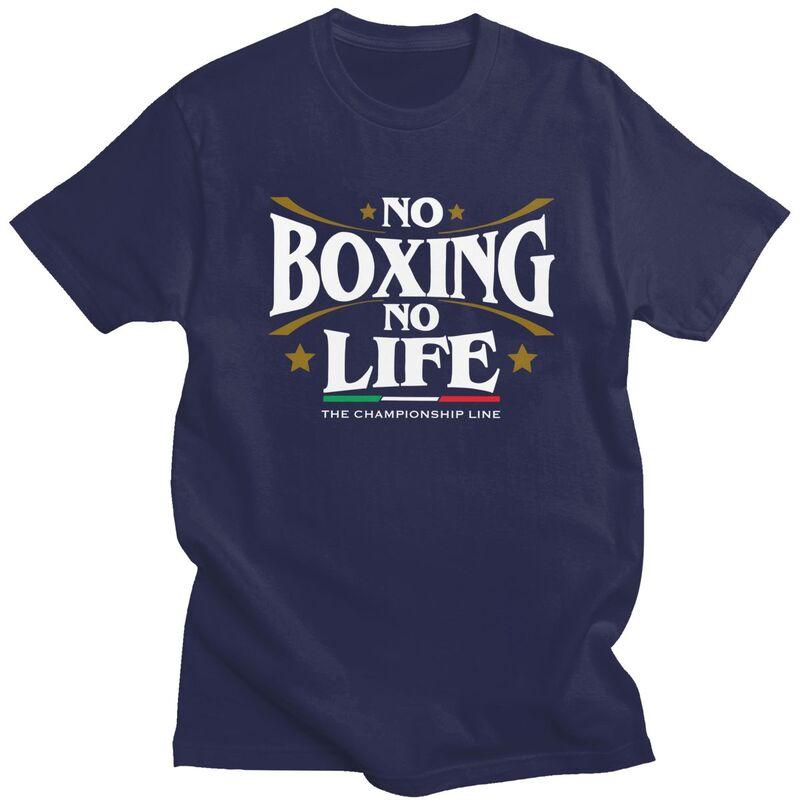 

No Boxing No Life T Shirts Men Women Boxers Marital Arts Tshirts Summer Graphic Tee 100 Cotton Loose Oversized Clothing 4XL